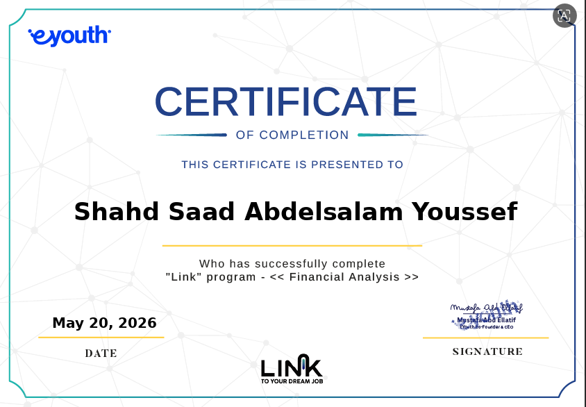 eYouth Financial Analysis Certificate